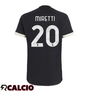 Terza Maglia Juventus (MIRETTI 20) Juventus Nero 2023/2024  Terza Maglia Juventus (MIRETTI 20) Juventus Nero 2023/2024