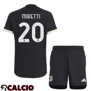 Terza Maglia Juventus (MIRETTI 20) Bambino Juventus Nero 2023/2024