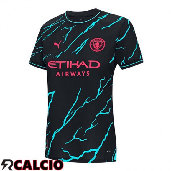 Terza Maglia Manchester City Donna Blu Nero 2023/2024