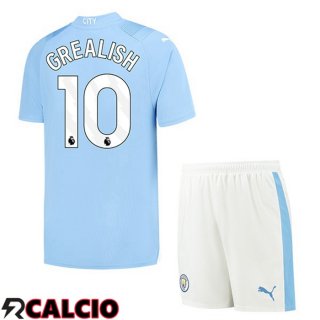 Prima Maglia Manchester City (Jack Grealish 10) Bambino Blu 2023/2024