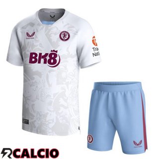 Seconda Maglia Aston Villa Bambino Bianco 2023/2024