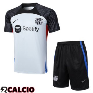 T Shirt Allenamento FC Barcellona + Pantaloncini Grigio 2023/2024