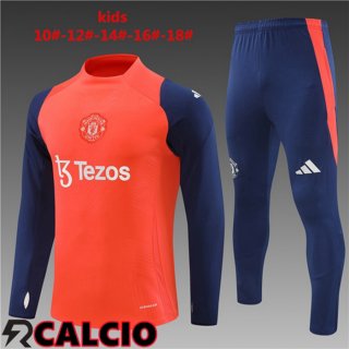 Insieme Tuta Calcio Manchester United Bambino Arancia 2024/2025