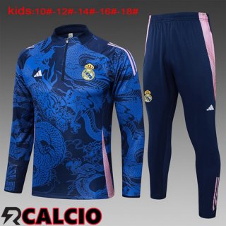 Insieme Tuta Calcio Real Madrid Bambino Blu Reale 2024/2025