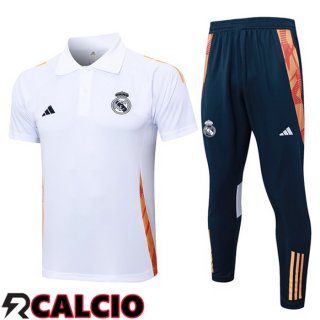 Insieme Polo Real Madrid + Pantaloni Bianco 2024/2025