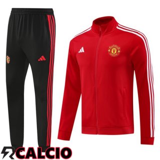 Insieme Tuta Calcio - Giacca Manchester United Rosso 2024/2025