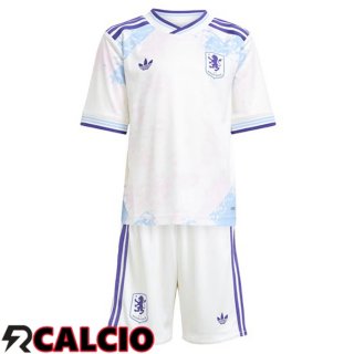 Terza Maglia Aston Villa Bambino Bianco 2025/2026
