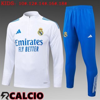Insieme Tuta Calcio Real Madrid Bambino Bianco 2025/2026