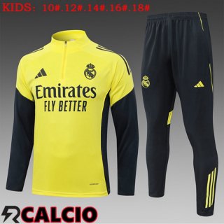Insieme Tuta Calcio Real Madrid Bambino Giallo 2025/2026