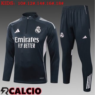 Insieme Tuta Calcio Real Madrid Bambino Grigio 2025/2026