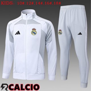 Insieme Tuta Calcio - Giacca Real Madrid Bambino Bianco 2025/2026