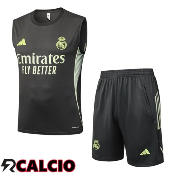 Canotta Allenamento Real Madrid + Pantaloncini Verde 2025/2026