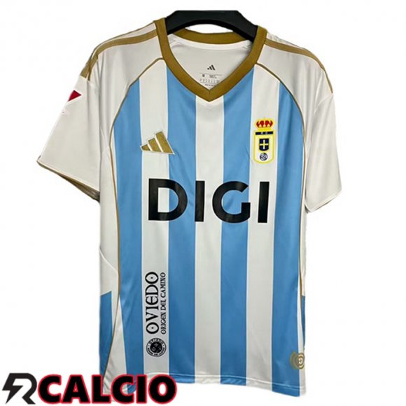 Terza Maglia Real Oviedo Bianco Blu 2025/2026