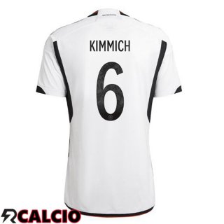 Prima Maglia Germania (KIMMICH 6) Nero Bianco Coppa del Mondo 2022