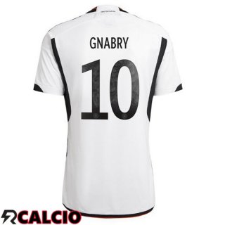 Prima Maglia Germania (GNABRY 10) Nero Bianco Coppa del Mondo 2022