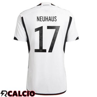 Prima Maglia Germania (NEUHAUS 17) Nero Bianco Coppa del Mondo 2022