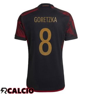 Seconda Maglia Germania (GORETZKA 8) Nero Coppa del Mondo 2022