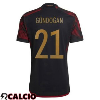 Seconda Maglia Germania (GÜNDOGAN 21) Nero Coppa del Mondo 2022