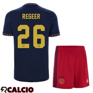 Seconda Maglia AFC Ajax (Regeer 26) Bambino Nero 2022/2023