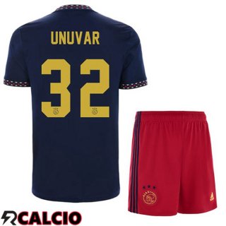Seconda Maglia AFC Ajax (Unuvar 32) Bambino Nero 2022/2023