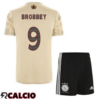 Terza Maglia AFC Ajax (Brobbey 9) Bambino Marrone 2022/2023