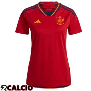 Prima Maglia Spagna Donna Rosso Coppa del Mondo 2022