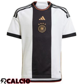 Prima Maglia Germania Nero Bianco Coppa del Mondo 2022