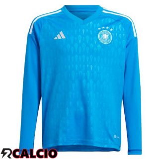 Maglia Germania Portiere Manica Lunga Blu Coppa del Mondo 2022
