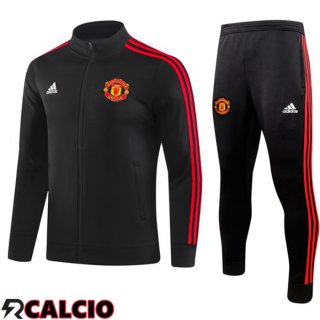 Insieme Tuta Calcio - Giacca Manchester United Nero 2023/2024
