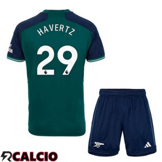 Terza Maglia Arsenal (HAVERTZ 29) Bambino Verde 2023/2024