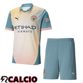 Maglie Calcio Manchester City Bambino Definitely City Giallo Blu 2024/2025
