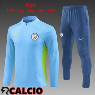 Insieme Tuta Calcio Manchester City Bambino Blu 2024/2025