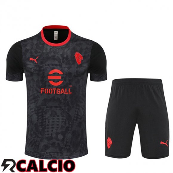 Insieme T Shirt Allenamento AC Milan + Pantaloncini Nero 2025/2026