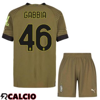 Terza Maglia AC Milan (GABBIA 46) Bambino Marrone 2022/2023