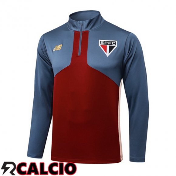 Felpa Allenamento Sao Paulo FC Rosso Grigio 2025/2026