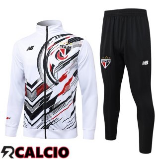 Insieme Tuta Calcio - Giacca Sao Paulo FC Bianco 2025/2026