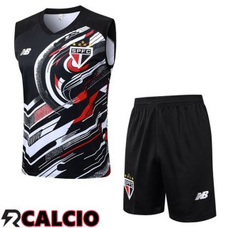 Canotta Allenamento Sao Paulo FC + Pantaloncini Nero 2025/2026