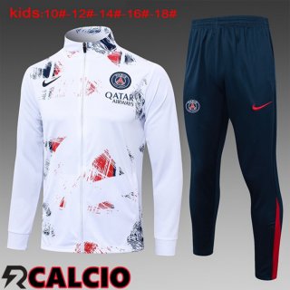 Insieme Tuta Calcio - Giacca Paris PSG Bambino Bianco 2024/2025