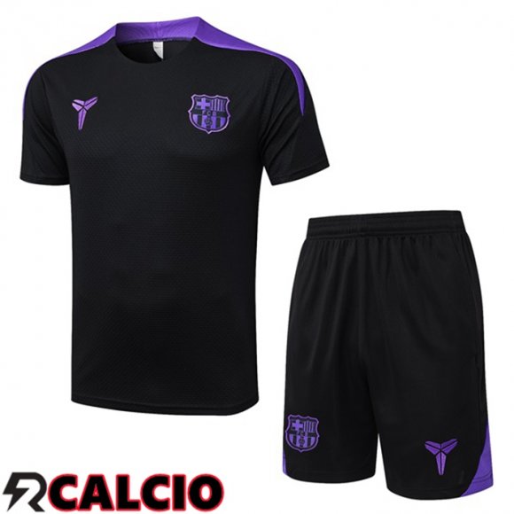 Insieme T Shirt Allenamento FC Barcellona + Pantaloncini Nero 2025/2026
