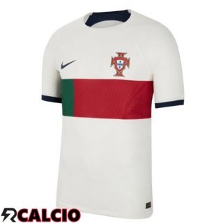 Seconda Maglia Portogallo Bianco Rosso Coppa del Mondo 2022