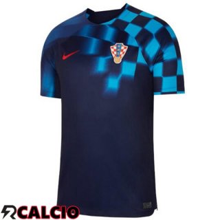 Seconda Maglia Croazia Nero Blu Coppa del Mondo 2022