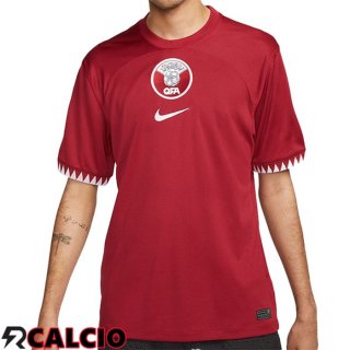 Prima Maglia Qatar Rosso Coppa del Mondo 2022