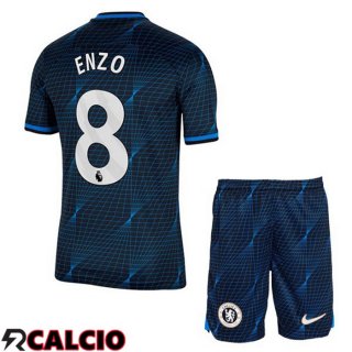 Seconda Maglia FC Chelsea (Enzo 8) Bambino Blu 2023/2024