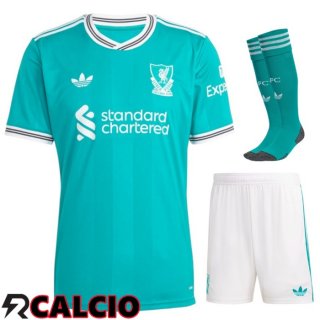 Terza Insieme Maglia Liverpool (Pantaloncini + Calzini) 2025/2026