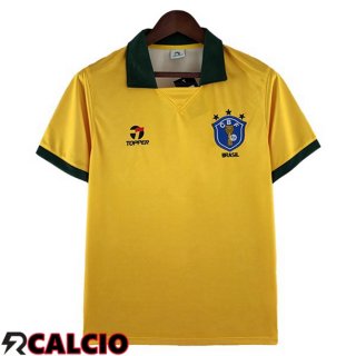 Prima Maglia Storica Brasile Retro Giallo 1988