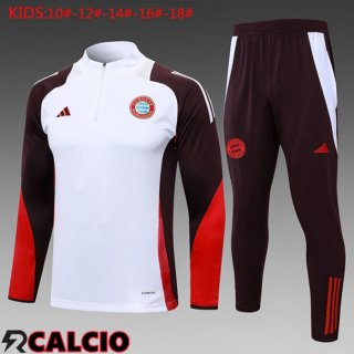 Insieme Tuta Calcio Bayern Monaco Bambino Bianco 2024/2025