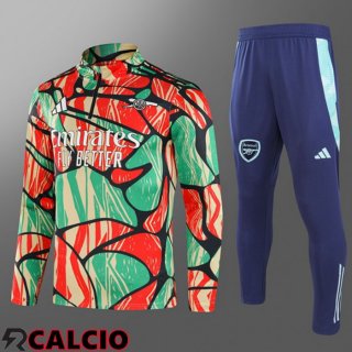 Insieme Tuta Calcio Arsenal Bambino Verde Rosso 2024/2025
