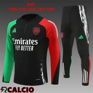 Insieme Tuta Calcio Arsenal Bambino Nero Verde Rosso 2024/2025