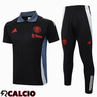 Insieme Polo Manchester United + Pantaloni Nero 2024/2025
