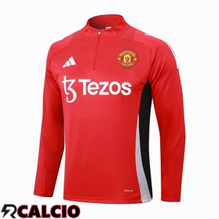 Felpa Allenamento Manchester United Rosso 2024/2025